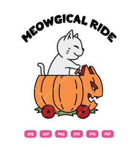 Meowgical Ride SVG Halloween Cat