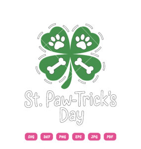 St Paw Tricks Day SVG Paw Print Dog Owner Lover