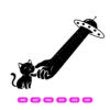 UFO Cat Chin Scritch SVG, UFO Cat 1